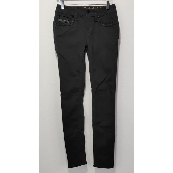 Rock Revival Beliss Mid Rise Skinny Black Excellent Condition Size 26 - Picture 12 of 12